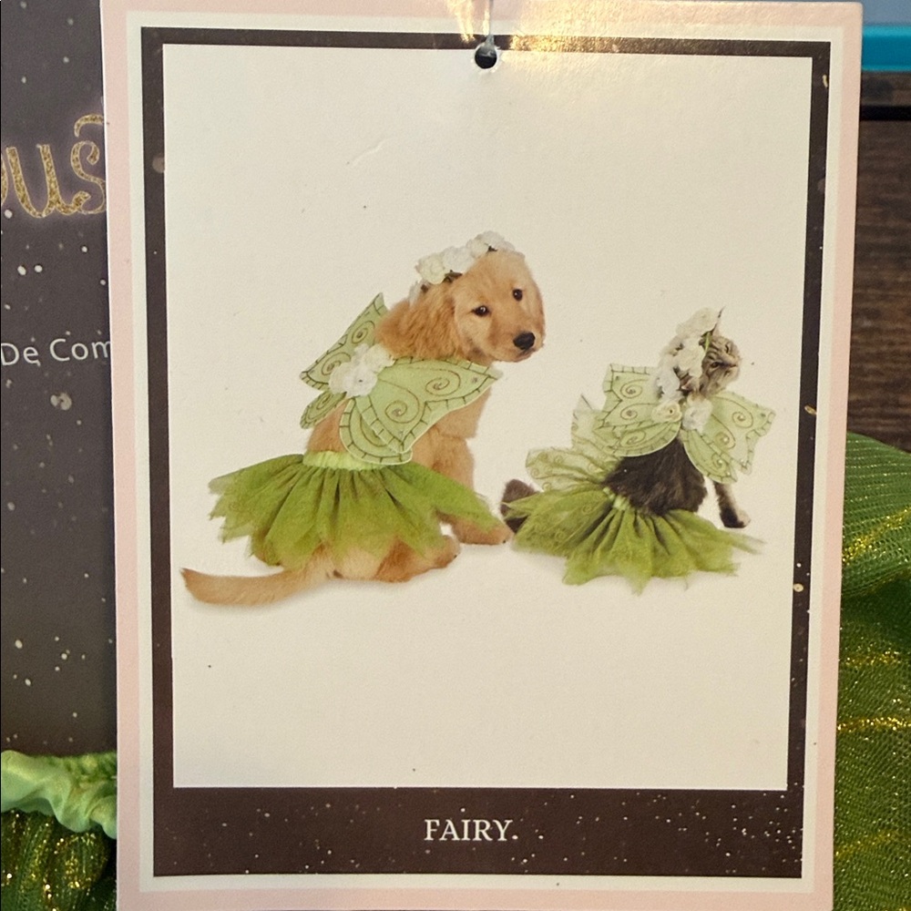 Pet Fairy Costume Set in Green